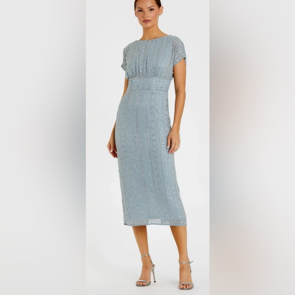 Mac Duggal Dresses & Skirts - Mac Duggal Light Blue Beaded Elegant Formal Dress